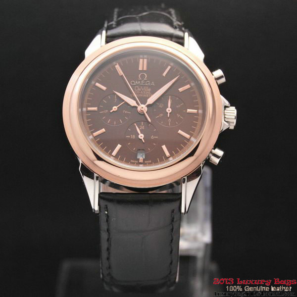 OMEGA DE VILLE CO-AXIAL Chronometer Red Gold on Black Leather Strap OM77510 OMEGA DE VILLE CO-AXIAL Chronometer Red Gold on Black Leather Strap OM77510