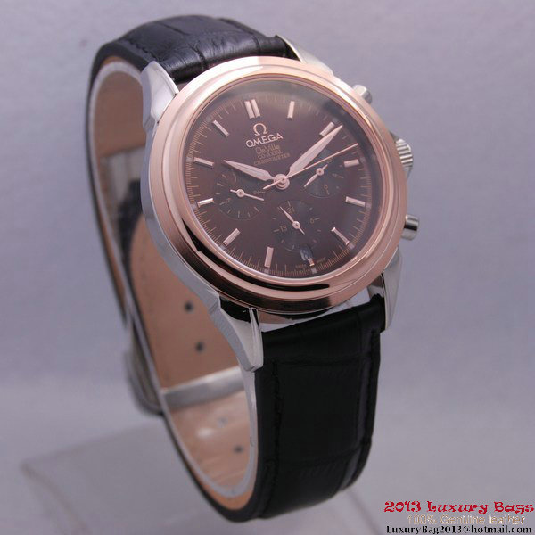 OMEGA DE VILLE CO-AXIAL Chronometer Red Gold on Black Leather Strap OM77510 OMEGA DE VILLE CO-AXIAL Chronometer Red Gold on Black Leather Strap OM77510