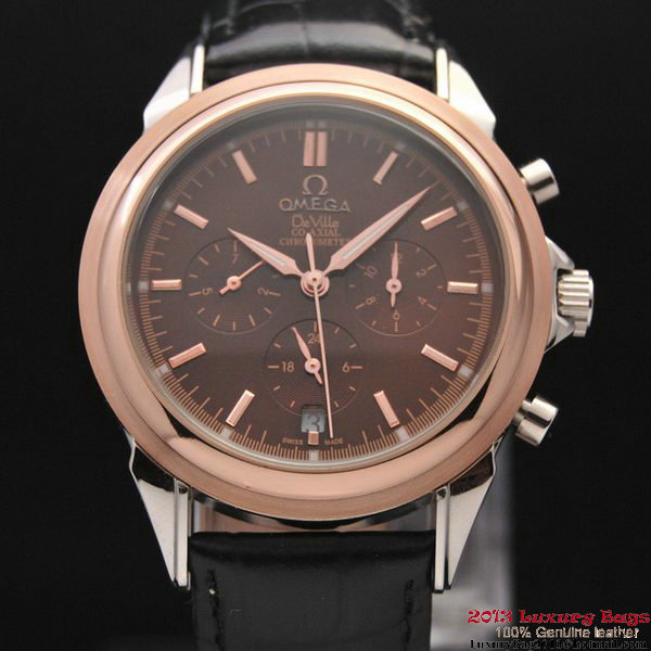 OMEGA DE VILLE CO-AXIAL Chronometer Red Gold on Black Leather Strap OM77510 OMEGA DE VILLE CO-AXIAL Chronometer Red Gold on Black Leather Strap OM77510