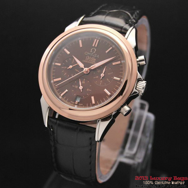 OMEGA DE VILLE CO-AXIAL Chronometer Red Gold on Black Leather Strap OM77510 OMEGA DE VILLE CO-AXIAL Chronometer Red Gold on Black Leather Strap OM77510