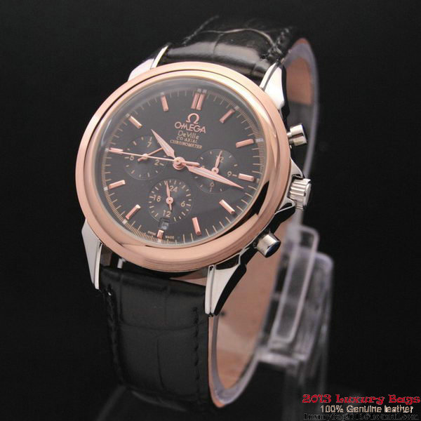 OMEGA DE VILLE CO-AXIAL Chronometer Red Gold on Black Leather Strap OM77512 OMEGA DE VILLE CO-AXIAL Chronometer Red Gold on Black Leather Strap OM77512