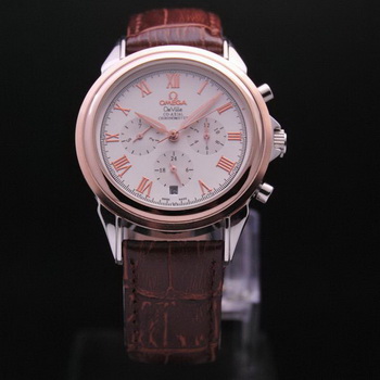 OMEGA DE VILLE CO-AXIAL Chronometer Red Gold on Brown Leather Strap OM77501 OMEGA DE VILLE CO-AXIAL Chronometer Red Gold on Brown Leather Strap OM77501