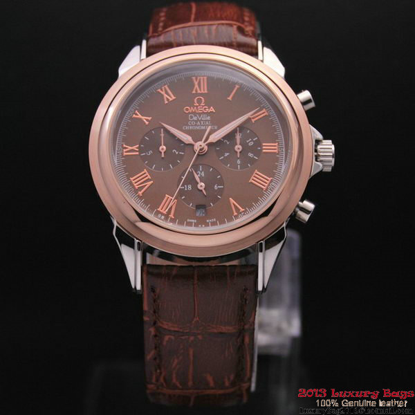OMEGA DE VILLE CO-AXIAL Chronometer Red Gold on Brown Leather Strap OM77503 OMEGA DE VILLE CO-AXIAL Chronometer Red Gold on Brown Leather Strap OM77503