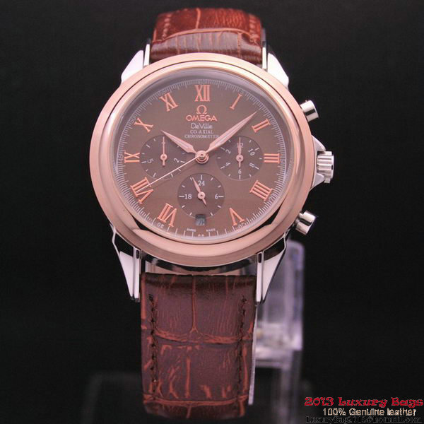 OMEGA DE VILLE CO-AXIAL Chronometer Red Gold on Brown Leather Strap OM77503 OMEGA DE VILLE CO-AXIAL Chronometer Red Gold on Brown Leather Strap OM77503