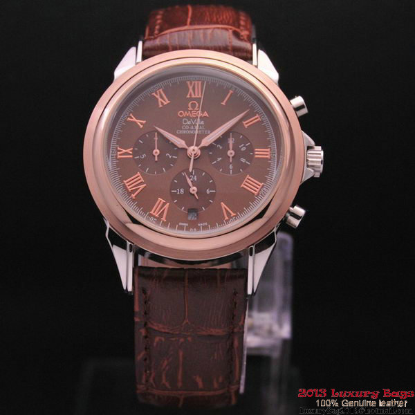 OMEGA DE VILLE CO-AXIAL Chronometer Red Gold on Brown Leather Strap OM77503 OMEGA DE VILLE CO-AXIAL Chronometer Red Gold on Brown Leather Strap OM77503