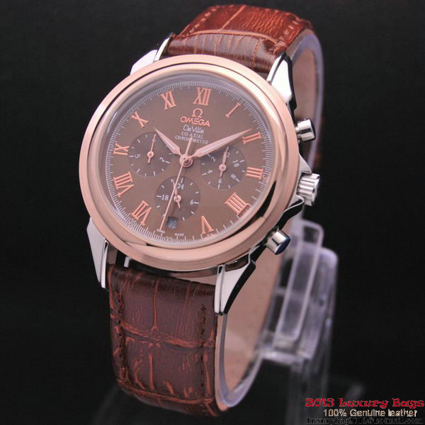 OMEGA DE VILLE CO-AXIAL Chronometer Red Gold on Brown Leather Strap OM77503 OMEGA DE VILLE CO-AXIAL Chronometer Red Gold on Brown Leather Strap OM77503