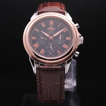 OMEGA DE VILLE CO-AXIAL Chronometer Red Gold on Brown Leather Strap OM77505 OMEGA DE VILLE CO-AXIAL Chronometer Red Gold on Brown Leather Strap OM77505