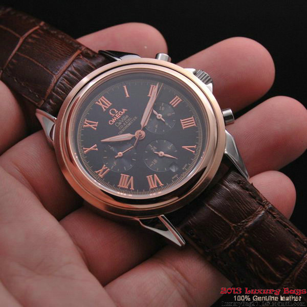 OMEGA DE VILLE CO-AXIAL Chronometer Red Gold on Brown Leather Strap OM77505 OMEGA DE VILLE CO-AXIAL Chronometer Red Gold on Brown Leather Strap OM77505