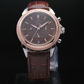 OMEGA DE VILLE CO-AXIAL Chronometer Red Gold on Brown Leather Strap OM77509 OMEGA DE VILLE CO-AXIAL Chronometer Red Gold on Brown Leather Strap OM77509