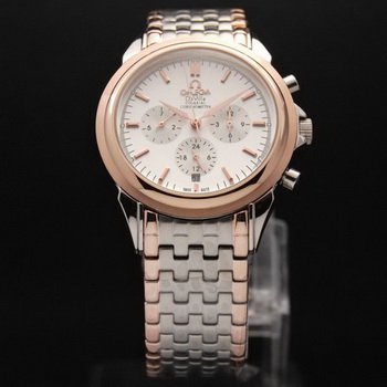 OMEGA DE VILLE CO-AXIAL Chronometer Red Gold on Steel Strap OM77517 OMEGA DE VILLE CO-AXIAL Chronometer Red Gold on Steel Strap OM77517