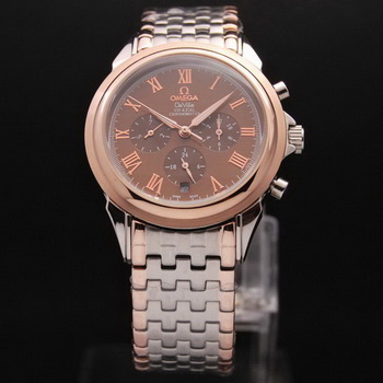 OMEGA DE VILLE CO-AXIAL Chronometer Red Gold on Steel Strap OM77518 OMEGA DE VILLE CO-AXIAL Chronometer Red Gold on Steel Strap OM77518