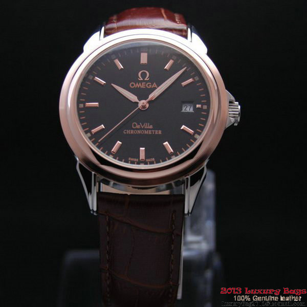 OMEGA DE VILLE Chronometer Red Gold on Brown Leather Strap OM77315 OMEGA DE VILLE Chronometer Red Gold on Brown Leather Strap OM77315