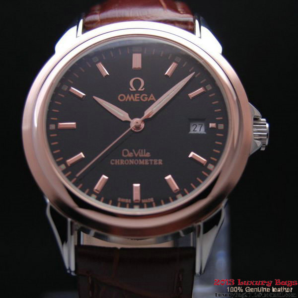 OMEGA DE VILLE Chronometer Red Gold on Brown Leather Strap OM77315 OMEGA DE VILLE Chronometer Red Gold on Brown Leather Strap OM77315