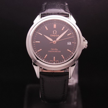 OMEGA DE VILLE Chronometer Steel on Black Strap OM77304 OMEGA DE VILLE Chronometer Steel on Black Strap OM77304