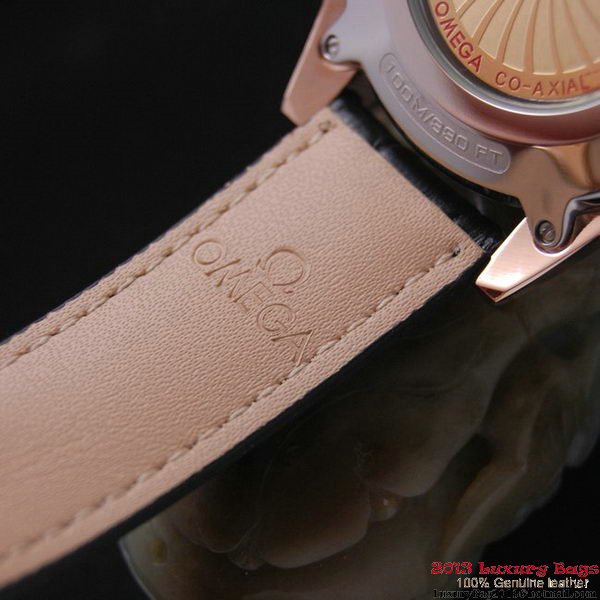 OMEGA DE VILLE Co-AXIAL CHRONOMETER Red Gold on Black Leather Strap OM77022 OMEGA DE VILLE Co-AXIAL CHRONOMETER Red Gold on Black Leather Strap OM77022