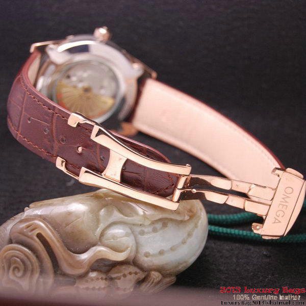 OMEGA DE VILLE Co-AXIAL CHRONOMETER Red Gold on Brown Leather Strap OM77021 OMEGA DE VILLE Co-AXIAL CHRONOMETER Red Gold on Brown Leather Strap OM77021