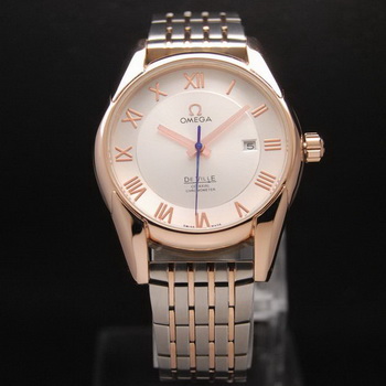 OMEGA DE VILLE Co-AXIAL CHRONOMETER Red Gold on Steel Strap OM77018 OMEGA DE VILLE Co-AXIAL CHRONOMETER Red Gold on Steel Strap OM77018