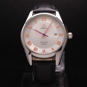 OMEGA DE VILLE Co-AXIAL CHRONOMETER Steel on Black Leather Strap OM77002 OMEGA DE VILLE Co-AXIAL CHRONOMETER Steel on Black Leather Strap OM77002