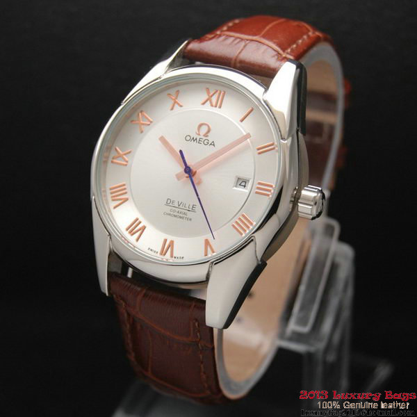 OMEGA DE VILLE Co-AXIAL CHRONOMETER Steel on Brown Leather Strap OM77001 OMEGA DE VILLE Co-AXIAL CHRONOMETER Steel on Brown Leather Strap OM77001
