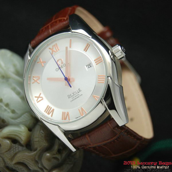 OMEGA DE VILLE Co-AXIAL CHRONOMETER Steel on Brown Leather Strap OM77001 OMEGA DE VILLE Co-AXIAL CHRONOMETER Steel on Brown Leather Strap OM77001