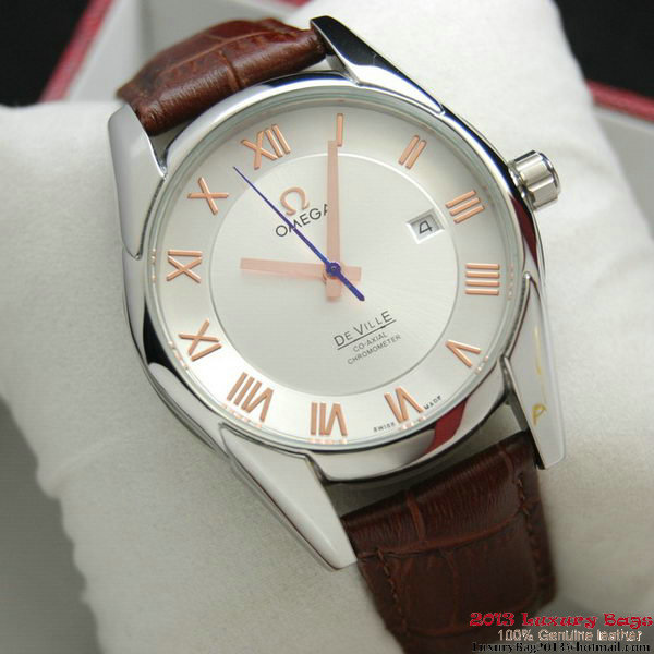 OMEGA DE VILLE Co-AXIAL CHRONOMETER Steel on Brown Leather Strap OM77001 OMEGA DE VILLE Co-AXIAL CHRONOMETER Steel on Brown Leather Strap OM77001