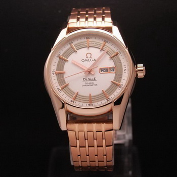 OMEGA DE VILLE HOUR VISION ANNUAL CALENDAR Red Gold on Red Gold Strap OM77128 OMEGA DE VILLE HOUR VISION ANNUAL CALENDAR Red Gold on Red Gold Strap OM77128