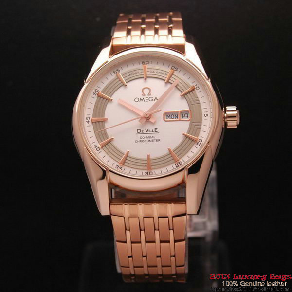 OMEGA DE VILLE HOUR VISION ANNUAL CALENDAR Red Gold on Red Gold Strap OM77128 OMEGA DE VILLE HOUR VISION ANNUAL CALENDAR Red Gold on Red Gold Strap OM77128