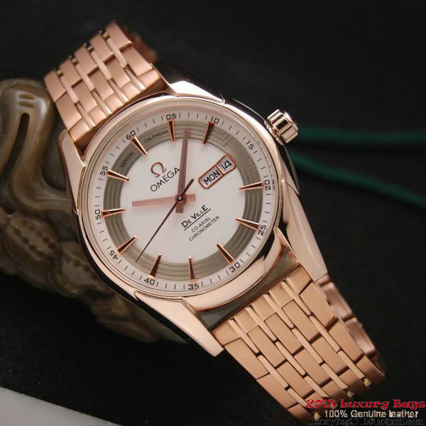 OMEGA DE VILLE HOUR VISION ANNUAL CALENDAR Red Gold on Red Gold Strap OM77128 OMEGA DE VILLE HOUR VISION ANNUAL CALENDAR Red Gold on Red Gold Strap OM77128
