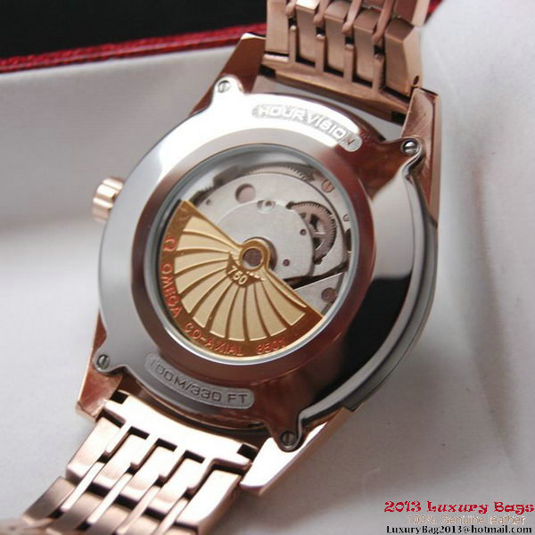 OMEGA DE VILLE HOUR VISION ANNUAL CALENDAR Red Gold on Red Gold Strap OM77129 OMEGA DE VILLE HOUR VISION ANNUAL CALENDAR Red Gold on Red Gold Strap OM77129
