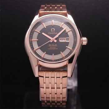 OMEGA DE VILLE HOUR VISION ANNUAL CALENDAR Red Gold on Red Gold Strap OM77130 OMEGA DE VILLE HOUR VISION ANNUAL CALENDAR Red Gold on Red Gold Strap OM77130