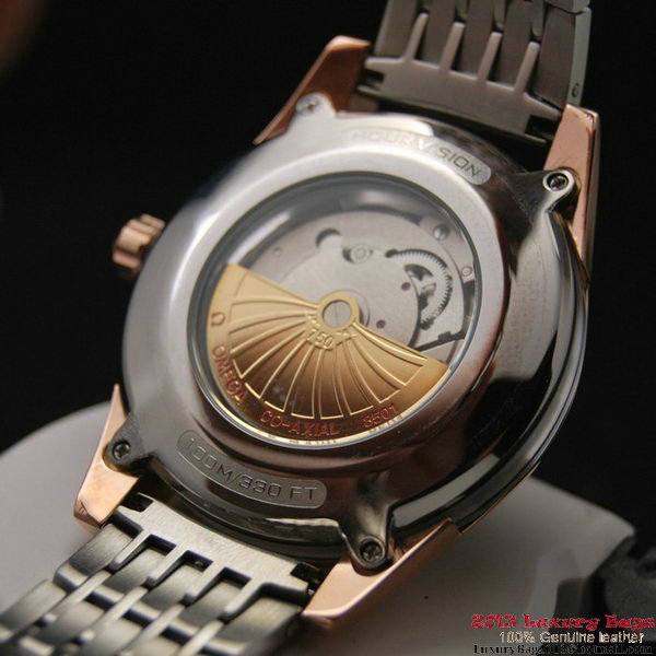 OMEGA DE VILLE HOUR VISION ANNUAL CALENDAR Red Gold on Steel Strap OM77126 OMEGA DE VILLE HOUR VISION ANNUAL CALENDAR Red Gold on Steel Strap OM77126