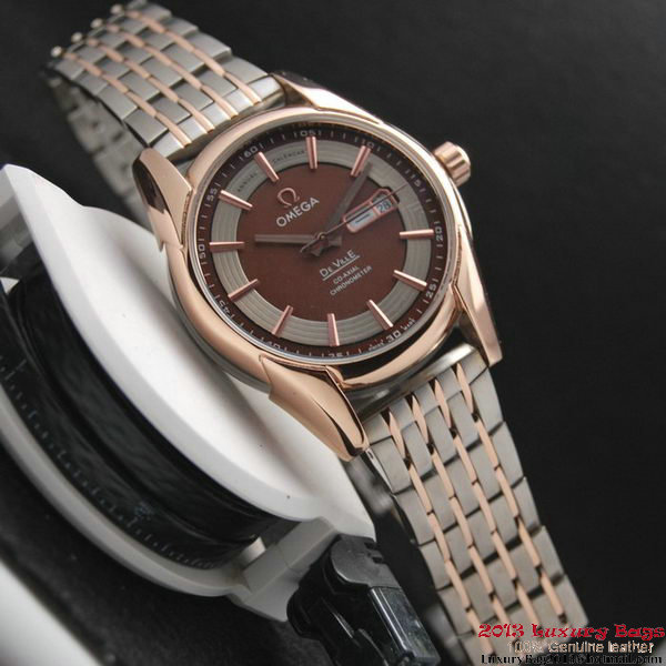 OMEGA DE VILLE HOUR VISION ANNUAL CALENDAR Red Gold on Steel Strap OM77126 OMEGA DE VILLE HOUR VISION ANNUAL CALENDAR Red Gold on Steel Strap OM77126