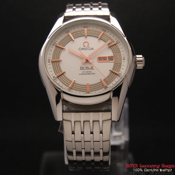 OMEGA DE VILLE HOUR VISION ANNUAL CALENDAR Steel on Steel Strap OM77113 OMEGA DE VILLE HOUR VISION ANNUAL CALENDAR Steel on Steel Strap OM77113
