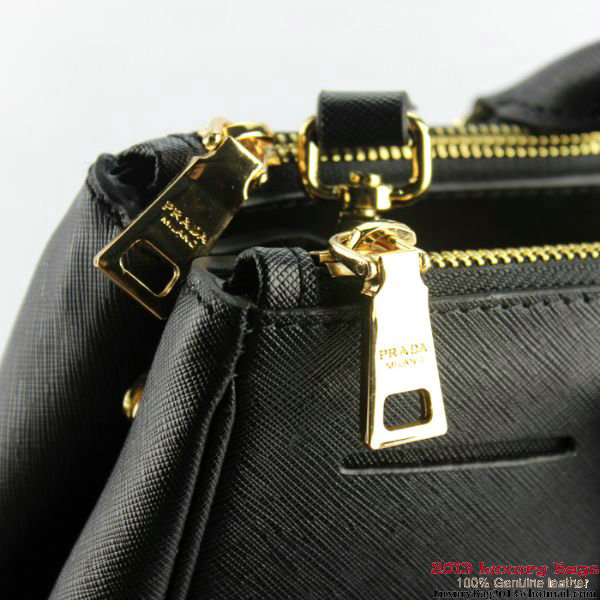 2013 Prada Saffiano Calf Leather Tote Bag 2274 Black 2013 Prada Saffiano Calf Leather Tote Bag 2274 Black