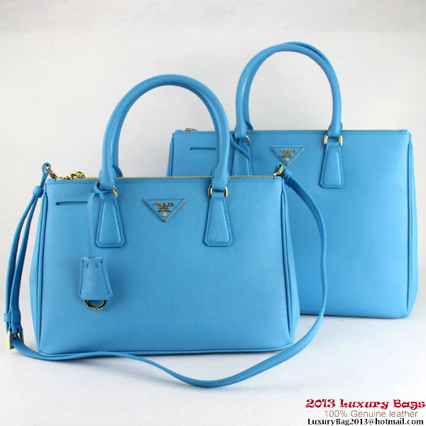 2013 Prada Saffiano Tote Bag 1801 SkyBlue 2013 Prada Saffiano Tote Bag 1801 SkyBlue