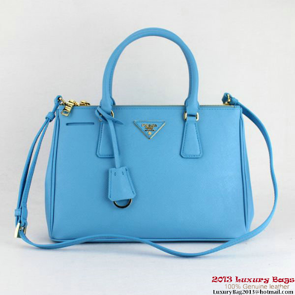 2013 Prada Saffiano Tote Bag 1801 SkyBlue 2013 Prada Saffiano Tote Bag 1801 SkyBlue