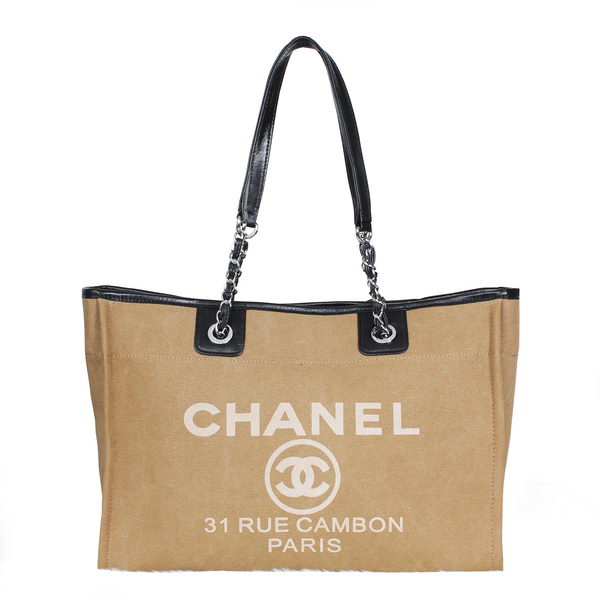 Chanel Medium Canvas Shopping Bag A2043 Apricot Chanel Medium Canvas Shopping Bag A2043 Apricot