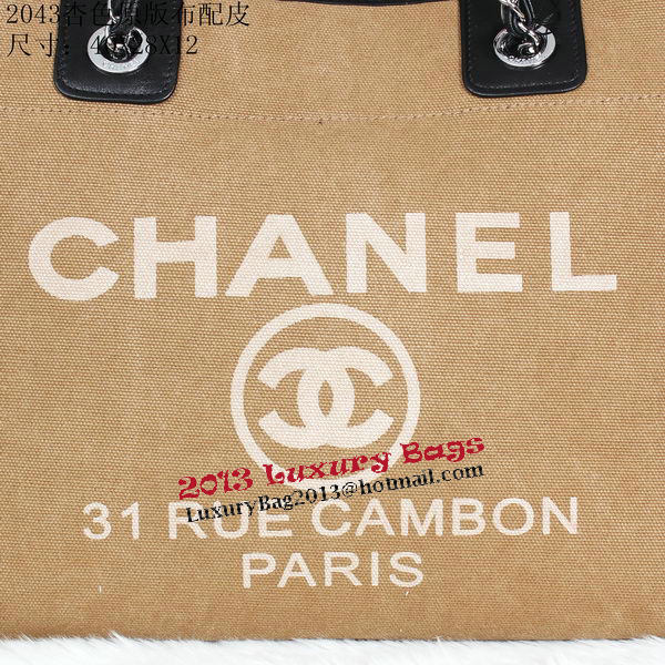 Chanel Medium Canvas Shopping Bag A2043 Apricot Chanel Medium Canvas Shopping Bag A2043 Apricot