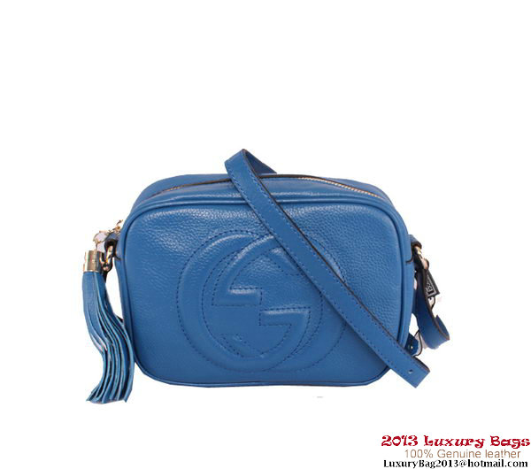 Gucci Soho Calfskin Leather Disco Bag 308364 Blue Gucci Soho Calfskin Leather Disco Bag 308364 Blue