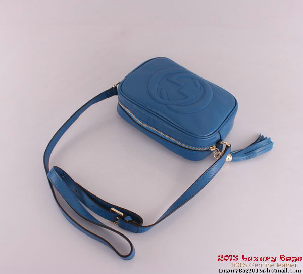 Gucci Soho Calfskin Leather Disco Bag 308364 Blue Gucci Soho Calfskin Leather Disco Bag 308364 Blue