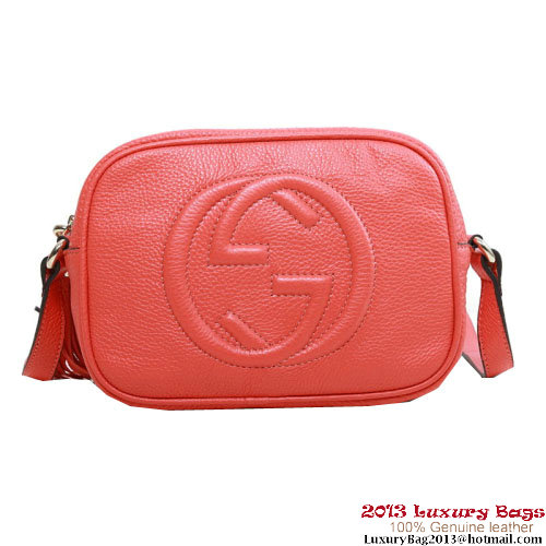 Gucci Soho Calfskin Leather Disco Bag 308364 Light Red Gucci Soho Calfskin Leather Disco Bag 308364 Light Red