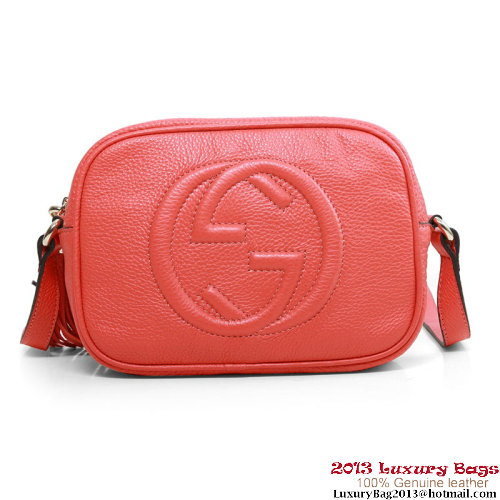 Gucci Soho Calfskin Leather Disco Bag 308364 Light Red Gucci Soho Calfskin Leather Disco Bag 308364 Light Red