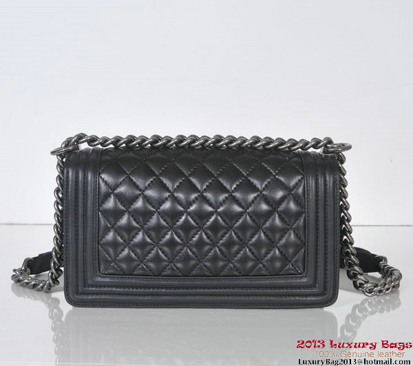 2013 Boy Chanel Flap Shoulder Bag Sheepskin Leather A37003 Black 2013 Boy Chanel Flap Shoulder Bag Sheepskin Leather A37003 Black