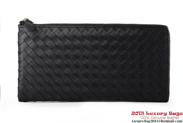 Bottega Veneta Intrecciato Nappa Zippy Wallet BV1570 Black Bottega Veneta Intrecciato Nappa Zippy Wallet BV1570 Black