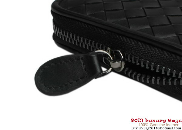 Bottega Veneta Intrecciato Nappa Zippy Wallet BV1571 Black Bottega Veneta Intrecciato Nappa Zippy Wallet BV1571 Black