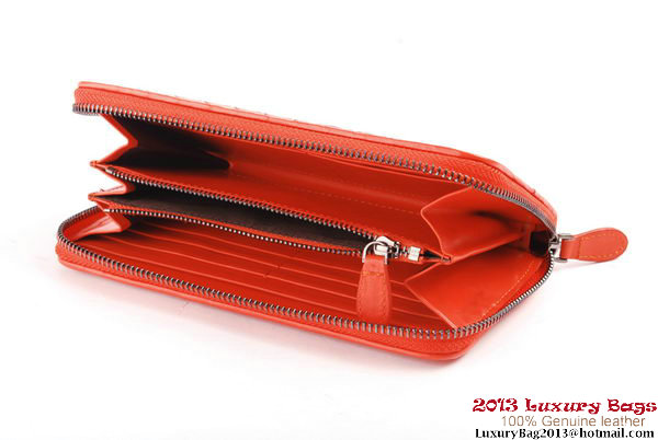 Bottega Veneta Intrecciato Nappa Zippy Wallet BV1571 Orange Bottega Veneta Intrecciato Nappa Zippy Wallet BV1571 Orange