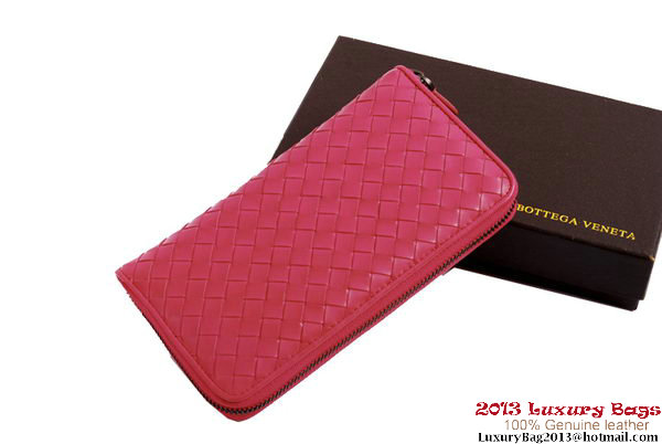 Bottega Veneta Intrecciato Nappa Zippy Wallet BV1571 Peach Bottega Veneta Intrecciato Nappa Zippy Wallet BV1571 Peach