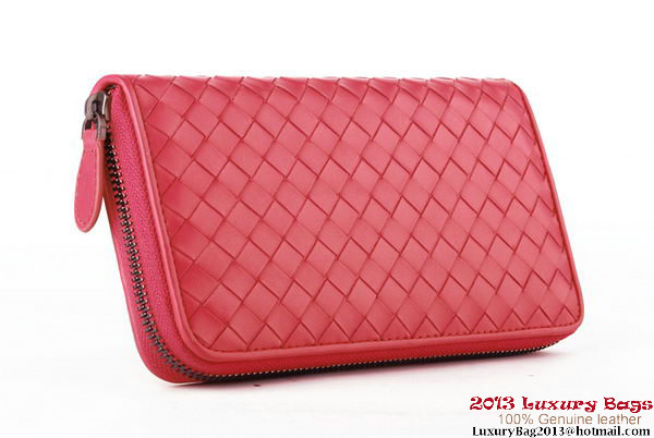 Bottega Veneta Intrecciato Nappa Zippy Wallet BV1571 Peach Bottega Veneta Intrecciato Nappa Zippy Wallet BV1571 Peach
