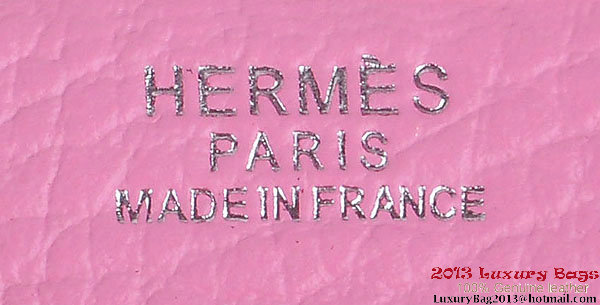 Hermes Bearn Japonaise Clemence Leather Wallet H005 Pink Hermes Bearn Japonaise Clemence Leather Wallet H005 Pink