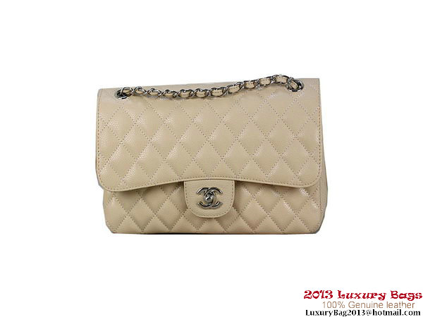 Chanel 2.55 Classic Flap Bag Apricot Original Cannage Patterns Leather Silver Chanel 2.55 Classic Flap Bag Apricot Original Cannage Patterns Leather Silver